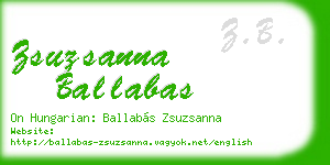 zsuzsanna ballabas business card