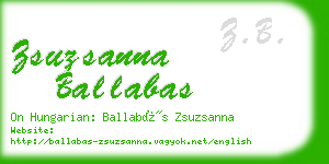 zsuzsanna ballabas business card